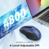 imageTECKNET Rechargeable Jiggler Wireless Mouse BT5030 ampamp 24G 4800 DPI Silent USB A ampamp Bluetooth Mouse 6 Buttons Wide Compatibility  BlackBlue
