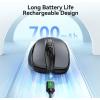 imageTECKNET Rechargeable Jiggler Wireless Mouse BT5030 ampamp 24G 4800 DPI Silent USB A ampamp Bluetooth Mouse 6 Buttons Wide Compatibility  BlackGrey