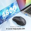 imageTECKNET Rechargeable Jiggler Wireless Mouse BT5030 ampamp 24G 4800 DPI Silent USB A ampamp Bluetooth Mouse 6 Buttons Wide Compatibility  BlackGrey