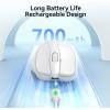imageTECKNET Rechargeable Jiggler Wireless Mouse BT5030 ampamp 24G 4800 DPI Silent USB A ampamp Bluetooth Mouse 6 Buttons Wide Compatibility  BlackWhite