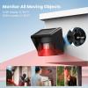imageTECKNET Solar Wireless Driveway Alarm with 2600FT Long Range ampamp 36 Melodies ampamp 5 Volumes and Supports 4 Zones Weatherproof Motion Sensor Alarm to Protect Inside Outside Property 1 Receiver 1 SensorBlack Receiver and Sensor