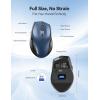 imageTECKNET Wireless Mouse RechargeableMouse for Laptop Computer24G USB Computer Mice Wireless6 Button 6400 DPI Ergonomic Silent MicePortable Cordless Travel MiceWide CompatibilityBlue