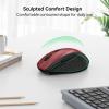 imageTECKNET Wireless Mouse RechargeableMouse for Laptop Computer24G USB Computer Mice Wireless6 Button 6400 DPI Ergonomic Silent MicePortable Cordless Travel MiceWide CompatibilityRed