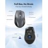 imageTECKNET Wireless Mouse RechargeableMouse for Laptop Computer24G USB Computer Mice Wireless6 Button 6400 DPI Ergonomic Silent MicePortable Cordless Travel MiceWide CompatibilityGrey