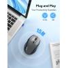 imageTECKNET Wireless Mouse RechargeableMouse for Laptop Computer24G USB Computer Mice Wireless6 Button 6400 DPI Ergonomic Silent MicePortable Cordless Travel MiceWide CompatibilityGrey