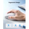 imageTECKNET Wireless Mouse RechargeableMouse for Laptop Computer24G USB Computer Mice Wireless6 Button 6400 DPI Ergonomic Silent MicePortable Cordless Travel MiceWide CompatibilityWhite
