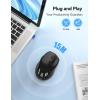 imageTECKNET Wireless Mouse RechargeableMouse for Laptop Computer24G USB Computer Mice Wireless6 Button 6400 DPI Ergonomic Silent MicePortable Cordless Travel MiceWide CompatibilityBlack