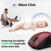 imageTECKNET Wireless Mouse RechargeableMouse for Laptop Computer24G USB Computer Mice Wireless6 Button 6400 DPI Ergonomic Silent MicePortable Cordless Travel MiceWide CompatibilityRed