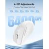 imageTECKNET Wireless Mouse RechargeableMouse for Laptop Computer24G USB Computer Mice Wireless6 Button 6400 DPI Ergonomic Silent MicePortable Cordless Travel MiceWide CompatibilityWhite