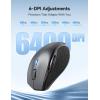 imageTECKNET Wireless Mouse RechargeableMouse for Laptop Computer24G USB Computer Mice Wireless6 Button 6400 DPI Ergonomic Silent MicePortable Cordless Travel MiceWide CompatibilityGrey
