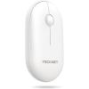 imageTECKNET Bluetooth Mouse 24G Silent Wireless Mouse for 2 ModesBT305024Ghz Contoured Grip with USB Receiver Quiet Click Portable Compatible with PC Chromebook Mac  PinkWhite