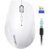 imageTECKNET Wireless Mouse RechargeableMouse for Laptop Computer24G USB Computer Mice Wireless6 Button 6400 DPI Ergonomic Silent MicePortable Cordless Travel MiceWide CompatibilityWhite