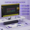 imageTECKNET TriMode BT50WiredWireless Mechanical Keyboard Custom HotSwappable Creamy Sounding 96 Compact Layout with RGB Backlit Gasket Mounted Rechargeable Keyboard for Gaming 97 KeysWhite  Purple