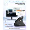 imageTECKNET 24G Ergonomic Mouse Vertical Wireless  4800 DPI Optical Carpal Tunnel Mouse Right Hand 5 Adjustable DPI Quiet Clicks 6 Buttons for Laptop Desktop PC Computer  BlackDeep Black