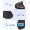 imageTECKNET 24G Ergonomic Mouse Vertical Wireless  4800 DPI Optical Carpal Tunnel Mouse Right Hand 5 Adjustable DPI Quiet Clicks 6 Buttons for Laptop Desktop PC Computer  BlackDeep Black