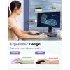 imageTECKNET 24G Ergonomic Mouse Vertical Wireless  4800 DPI Optical Carpal Tunnel Mouse Right Hand 5 Adjustable DPI Quiet Clicks 6 Buttons for Laptop Desktop PC Computer  BlackLight Purple