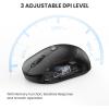 imageTECKNET Bluetooth Mouse BT 5230 and 24G Computer Mouse for Laptops Small to Medium Size Silent Click 3Level Adjustable DPI 18Month Battery Compatible with Windows MacOS and ChromeOSBlack