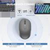 imageTECKNET Bluetooth Mouse BT 5230 and 24G Computer Mouse for Laptops Small to Medium Size Silent Click 3Level Adjustable DPI 18Month Battery Compatible with Windows MacOS and ChromeOSGray