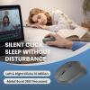 imageTECKNET Bluetooth Mouse BT 5230 and 24G Computer Mouse for Laptops Small to Medium Size Silent Click 3Level Adjustable DPI 18Month Battery Compatible with Windows MacOS and ChromeOSGray