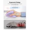 imageTECKNET Ergonomic Mouse with Jiggler Bluetooth Wireless Vertical Mouse 4800DPI Rechargeable Carpal Tunnel Mouse Undetectable Random Movement Keeps Computers Awake for PC LaptopLight Purple