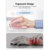 imageTECKNET Ergonomic Mouse with Jiggler Bluetooth Wireless Vertical Mouse 4800DPI Rechargeable Carpal Tunnel Mouse Undetectable Random Movement Keeps Computers Awake for PC LaptopPink