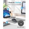 imageTECKNET Ergonomic Mouse with Jiggler Bluetooth Wireless Vertical Mouse 4800DPI Rechargeable Carpal Tunnel Mouse Undetectable Random Movement Keeps Computers Awake for PC LaptopGrey