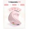 imageTECKNET Ergonomic Wireless Vertical Mouse  4800 DPI 5 Adjustable Levels 24GHz Optical 6 Buttons for Carpal Tunnel  Laptop Desktop PC MacBook Compatible  PinkPink