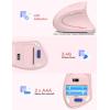 imageTECKNET Ergonomic Wireless Vertical Mouse  4800 DPI 5 Adjustable Levels 24GHz Optical 6 Buttons for Carpal Tunnel  Laptop Desktop PC MacBook Compatible  PinkPink