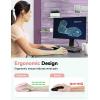imageTECKNET Ergonomic Wireless Vertical Mouse  4800 DPI 5 Adjustable Levels 24GHz Optical 6 Buttons for Carpal Tunnel  Laptop Desktop PC MacBook Compatible  PinkPink