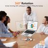 imageTECKNET Laptop Stand for Desk 360 Rotating Base Ergonomic Foldable Computer Stand for Laptop Riser Height Adjustable Compatible with MacBook Pro All Laptops 1017quot  SilverSilver