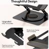 imageTECKNET Laptop Stand for Desk 360 Rotating Base Ergonomic Foldable Computer Stand for Laptop Riser Height Adjustable Compatible with MacBook Pro All Laptops 1017quot  SilverBlack