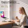 imageTECKNET Laptop Stand for Desk 360 Rotating Base Ergonomic Foldable Computer Stand for Laptop Riser Height Adjustable Compatible with MacBook Pro All Laptops 1017quot  SilverSilver