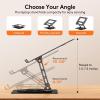 imageTECKNET Laptop Stand for Desk 360 Rotating Base Ergonomic Foldable Computer Stand for Laptop Riser Height Adjustable Compatible with MacBook Pro All Laptops 1017quot  SilverBlack