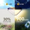 imageTECKNET Solar Step Lights for Outside 2 Modes Brightness Adjustable 24 LEDs Solar Stair Lights Outdoor IP67 Waterproof Deck Light for Yard Porch Front Door Patio Garden6 Pcs