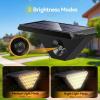 imageTECKNET Solar Step Lights for Outside 2 Modes Brightness Adjustable 24 LEDs Solar Stair Lights Outdoor IP67 Waterproof Deck Light for Yard Porch Front Door Patio Garden12 Pcs