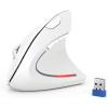 imageTECKNET 24G Ergonomic Mouse Vertical Wireless  4800 DPI Optical Carpal Tunnel Mouse Right Hand 5 Adjustable DPI Quiet Clicks 6 Buttons for Laptop Desktop PC Computer  BlackWhite