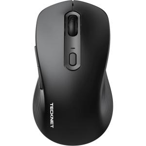 imageTECKNET Wireless Mouse BluetoothBT30ampampBT50Black