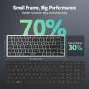 imageTECKNET Bluetooth Keyboard Rechargeable 4Device 24G3BT Wireless Keyboard UltraSlim Quiet Typing 14 Hotkeys Computer Keyboard for PCLaptopSmart TVTabletSliverBlack