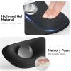 imageTECKNET Gel Mouse Pad Set with Wrist Rest and Keyboard Wrist Rest Ergonomic Mousepad Rests with NonSlip PU Base for Pain Relief Computer Laptop Office ampamp HomeBlack