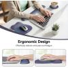 imageTECKNET Gel Mouse Pad Set with Wrist Rest and Keyboard Wrist Rest Ergonomic Mousepad Rests with NonSlip PU Base for Pain Relief Computer Laptop Office ampamp HomeBlue Purple Gradient