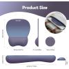 imageTECKNET Gel Mouse Pad Set with Wrist Rest and Keyboard Wrist Rest Ergonomic Mousepad Rests with NonSlip PU Base for Pain Relief Computer Laptop Office ampamp HomeBlue Purple Gradient