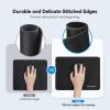 imageTECKNET 4 Pack Mouse Pad with Antifray Stitching Waterproof Surface ampamp NonSlip Rubber Base with Stitched Edges Gaming Mouse Mat for Laptop Compatible with Laser and Optical Mice  BlackABlack