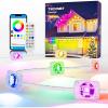 imageTECKNET 100FT Permanent Outdoor Lights Smart RGBIC LED Christmas Lights PresetDIY Modes Dual Music Sync IP67 Waterproof Outdoor Lighting for Holiday ampamp Party Decorations