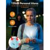 imageTECKNET 135dB Personal Alarm with 4 Mode Strobe Light Rechargeable Loud Siren with Low Battery Notice and SOS Light Self Defense Keychain Gift for or Women College Girls BlackBlue