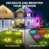 imageTECKNET Solar Pathway Lights 8 Pack Color Changing Solar Lights with Warm White ampamp RGB Colored IP68 Waterproof Colored Pathway Light Outdoor for Yard Auto OnOff8 PACK