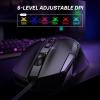 imageTECKNET Wired Gaming Mouse 12800 DPI with Optical Sensor 8 Programmable Buttons 13 RGB Backlit Modes Ergonomic Design Custom Software Gaming Mice for LaptopPCBlack