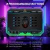 imageTECKNET Wired Gaming Mouse 12800 DPI with Optical Sensor 8 Programmable Buttons 13 RGB Backlit Modes Ergonomic Design Custom Software Gaming Mice for LaptopPCBlack
