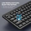 imageTECKNET Wired KeyboardSilent USB Keyboard for OfficeSpillResistantSlim FullSize Membrane LayoutPlug and Play for PCLaptopMacBlack