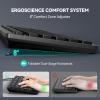 imageTECKNET Wired KeyboardSilent USB Keyboard for OfficeSpillResistantSlim FullSize Membrane LayoutPlug and Play for PCLaptopMacBlack