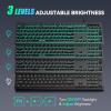 imageTECKNET Wired KeyboardSilent USB Keyboard for OfficeSpillResistantSlim FullSize Membrane LayoutPlug and Play for PCLaptopMacRGB